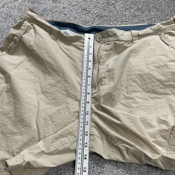 Columbia Chino Shorts Mens Beige Flat Front Slash Pocket Cotton Casual 42x8 - Picture 9 of 13